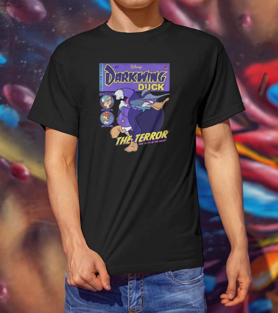 Disney Darkwing Duck The Terror That Flaps In The Night Featuring Drake Mallard Comic Cover T-Shirt