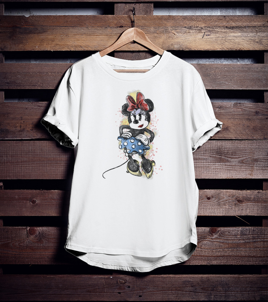 Disney Mickey And Friends Minnie Mouse Sketch Sparkle Dress T-Shirt