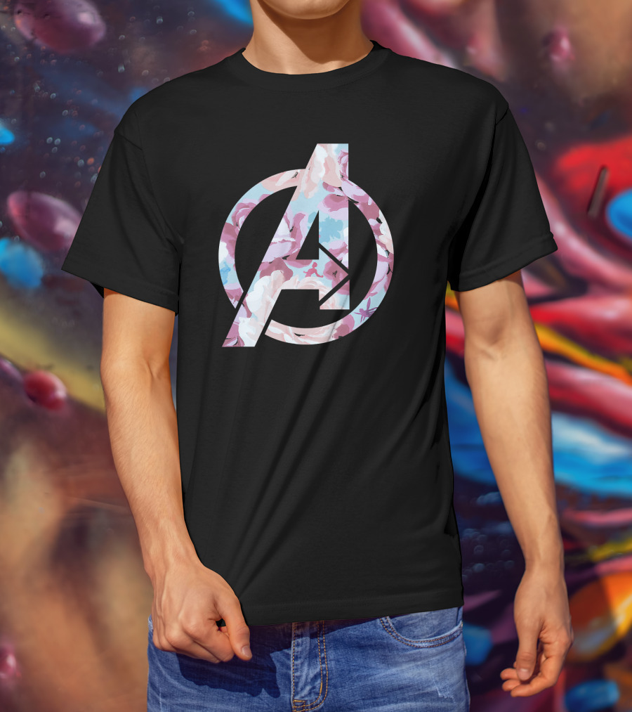 Marvel Avengers Floral Super Hero T-Shirt