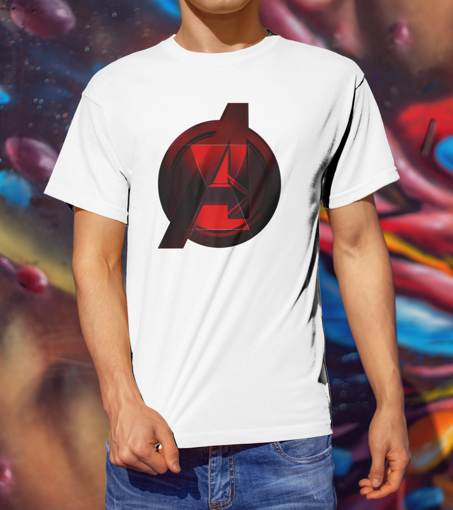 Black Widow Avengers Logo Marvel T-Shirt