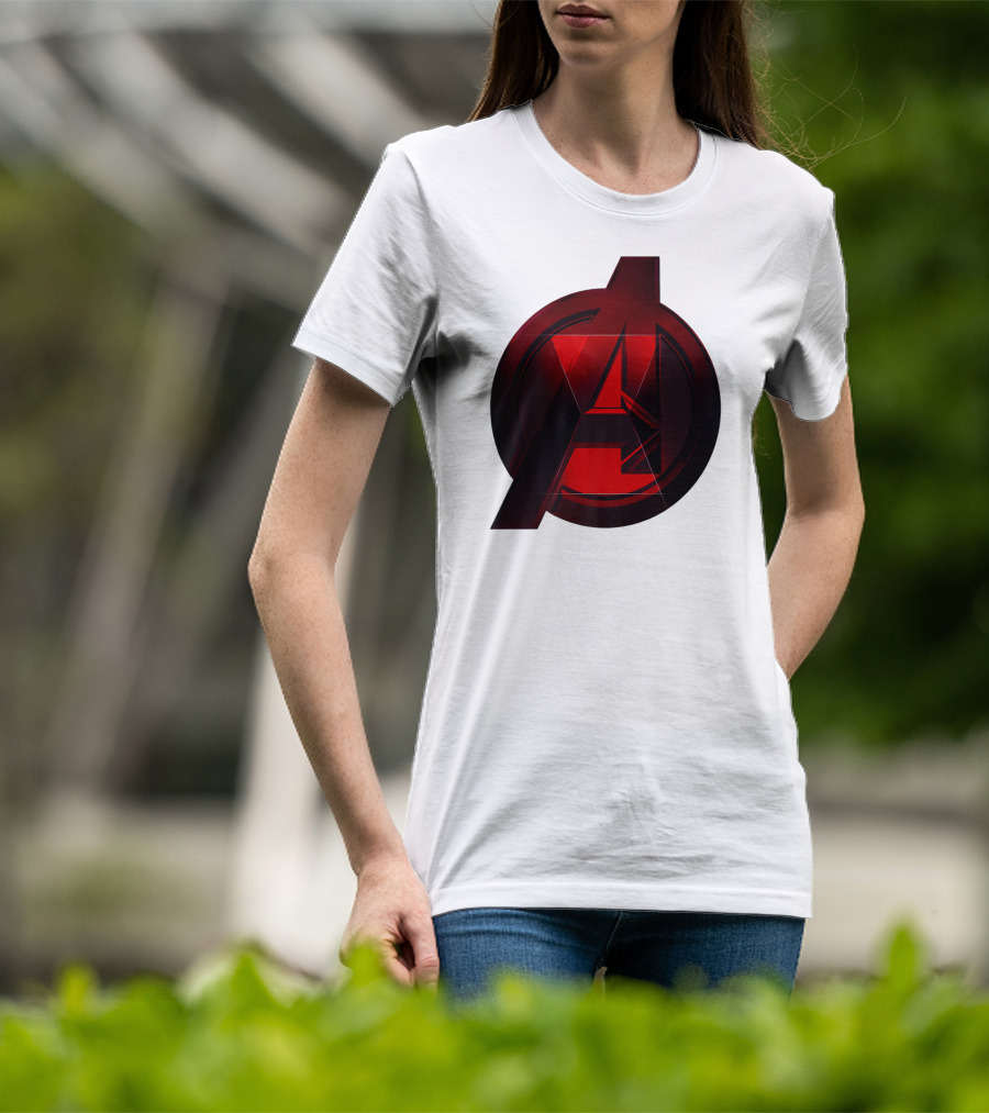 Black Widow Avengers Logo Marvel T-Shirt