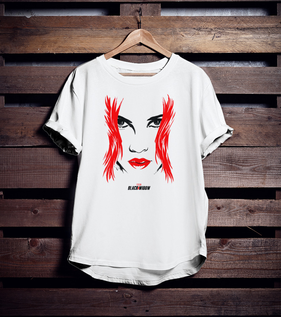 Marvel Black Widow Red Hair Face T-Shirt