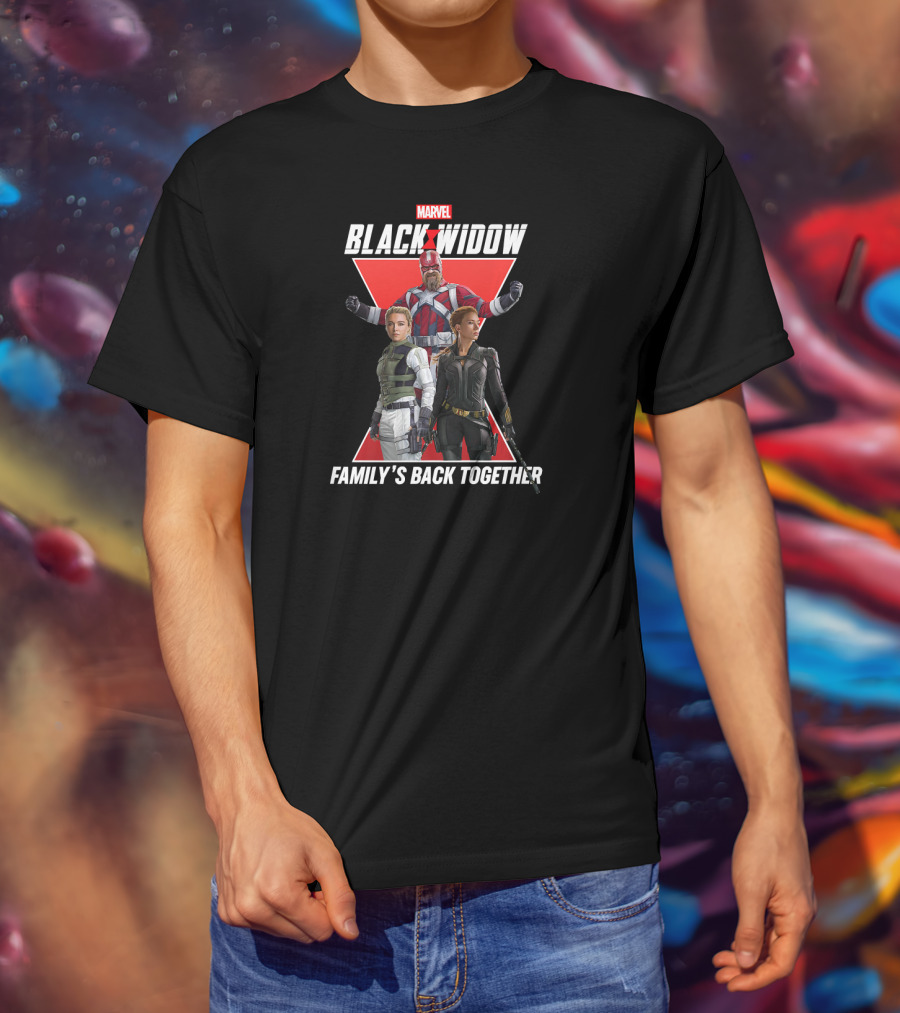 Marvel Black Widow Family's Back Together Group Shot T-Shirt