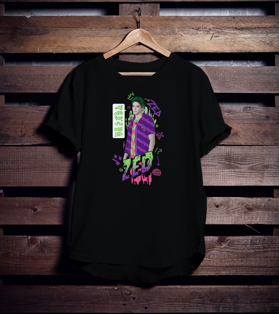 Zed Disney Zombies 2 Green Purple Zombie Style Icons T-Shirt