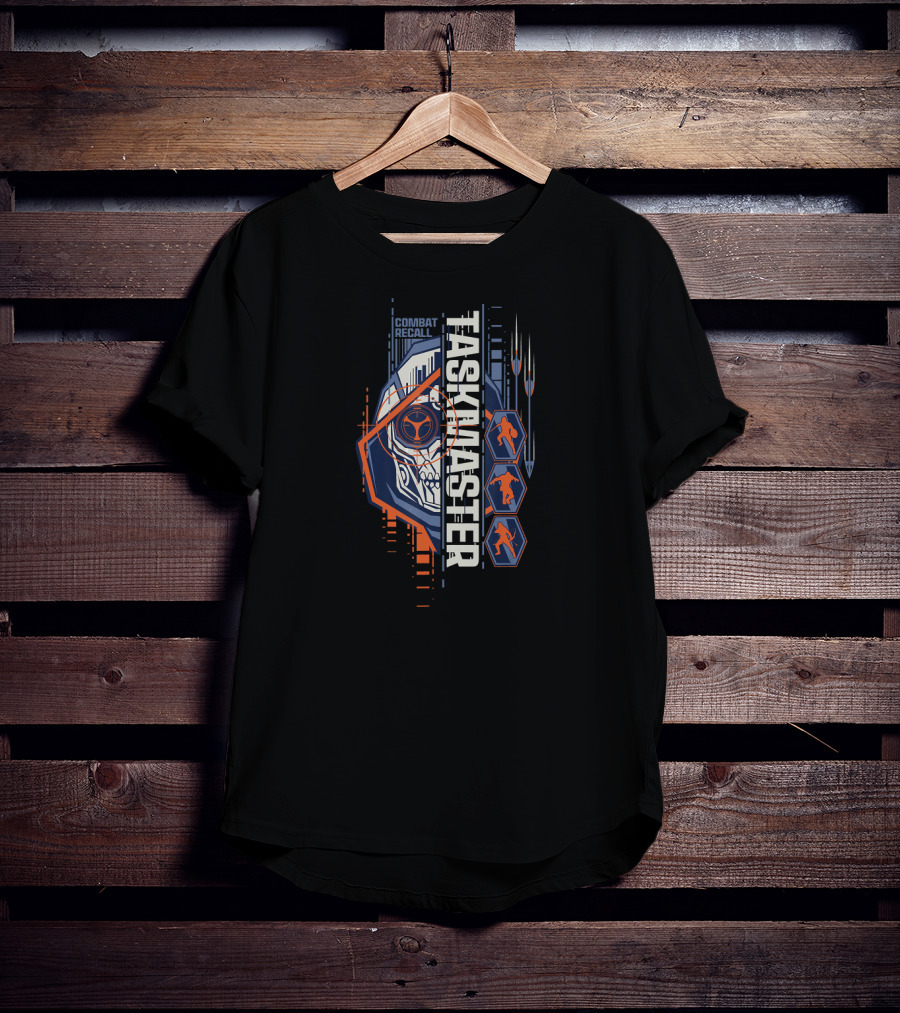 Marvel Black Widow Taskmaster Mask Combat Recall Iconic Symbols T-Shirt