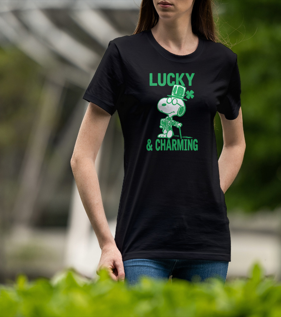 Lucky And Charming Peanuts St Patrick's Day T-Shirt