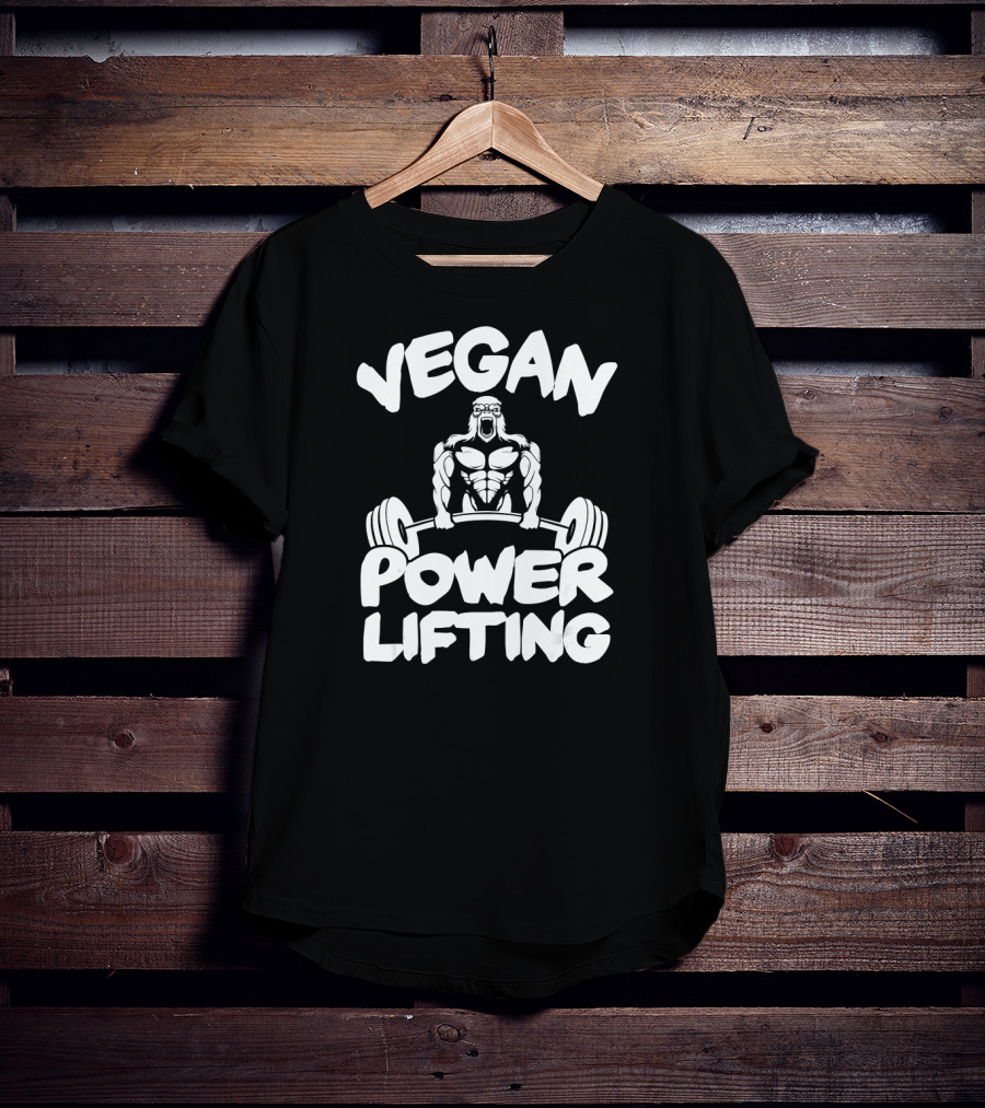 Vegan Power Lifting Gym Motivation Bodybuilder Plant T-Shirt