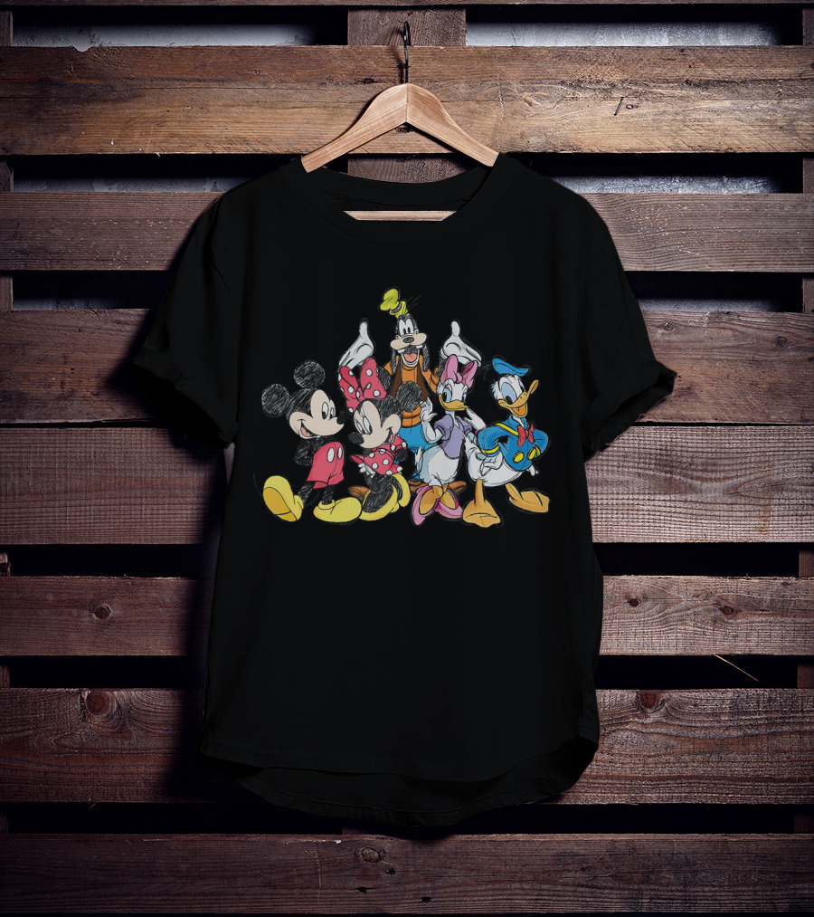 Disney Mickey Mouse Minnie Goofy Daisy Donald Friends T-Shirt