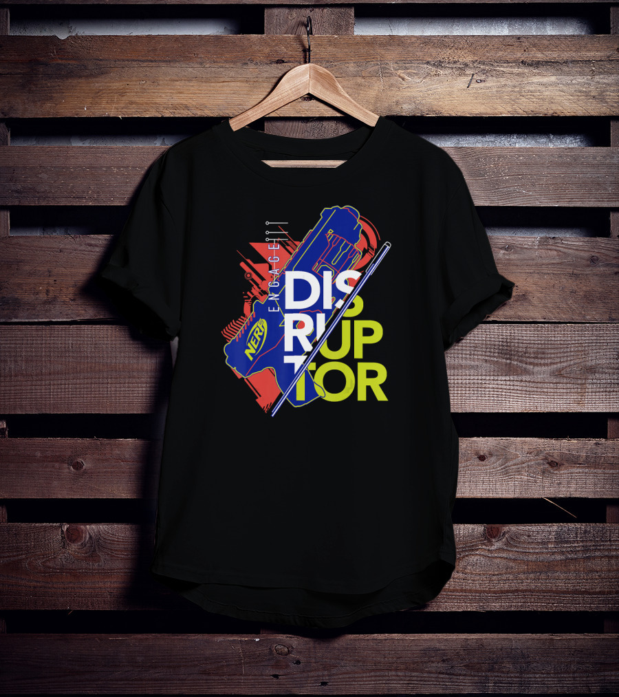Nerf Engage Disruptor Blue And Red T-Shirt