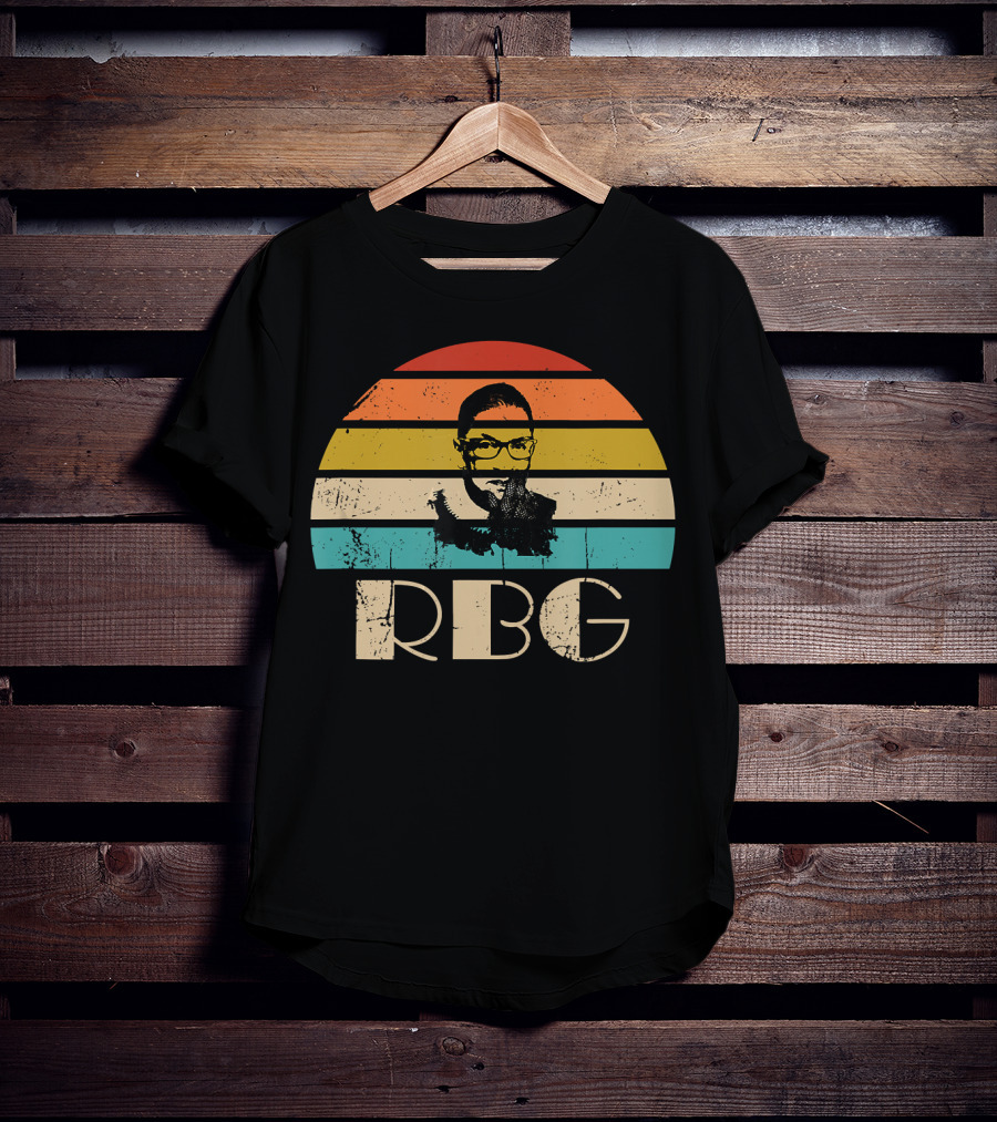 Vintage RBG Ruth Bader Ginsburg Retro Stripes T-Shirt