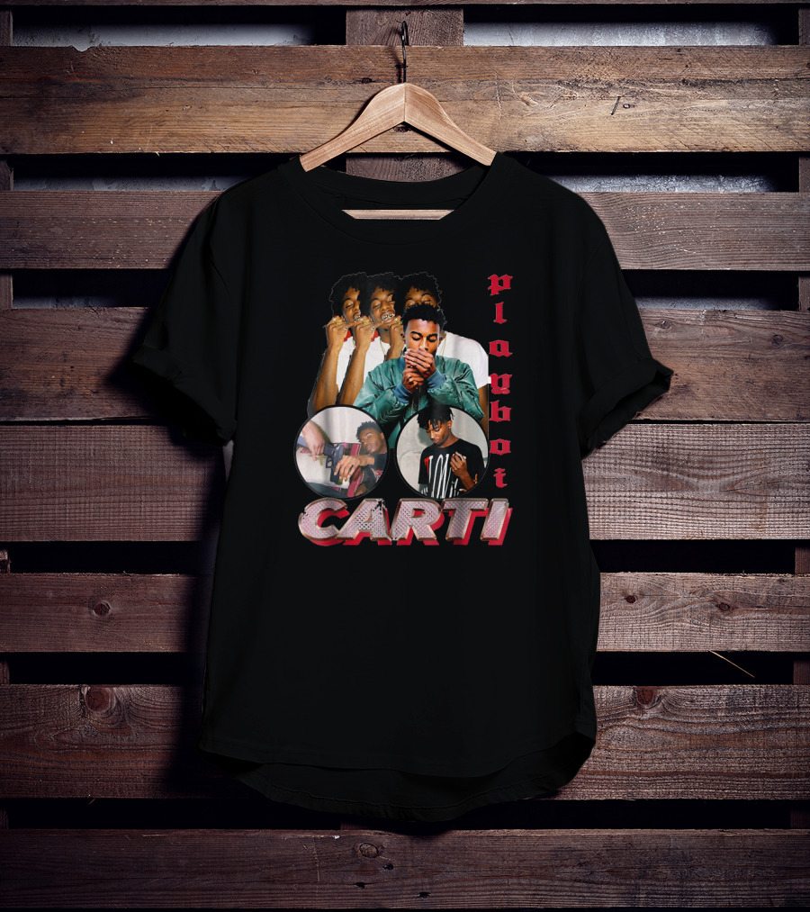Vintage Playboi Carti Artistic Collage By Cinco Flare T-Shirt