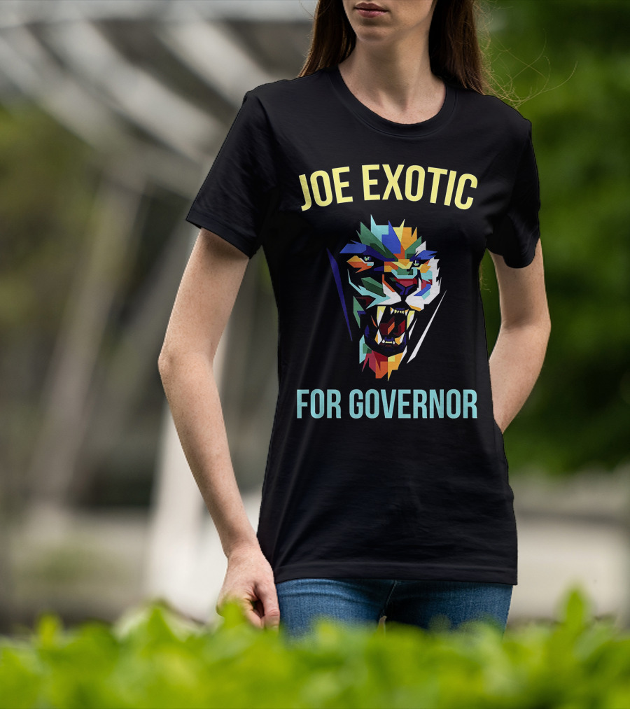 Joe Exotic For Governor Colorful Tiger T-Shirt