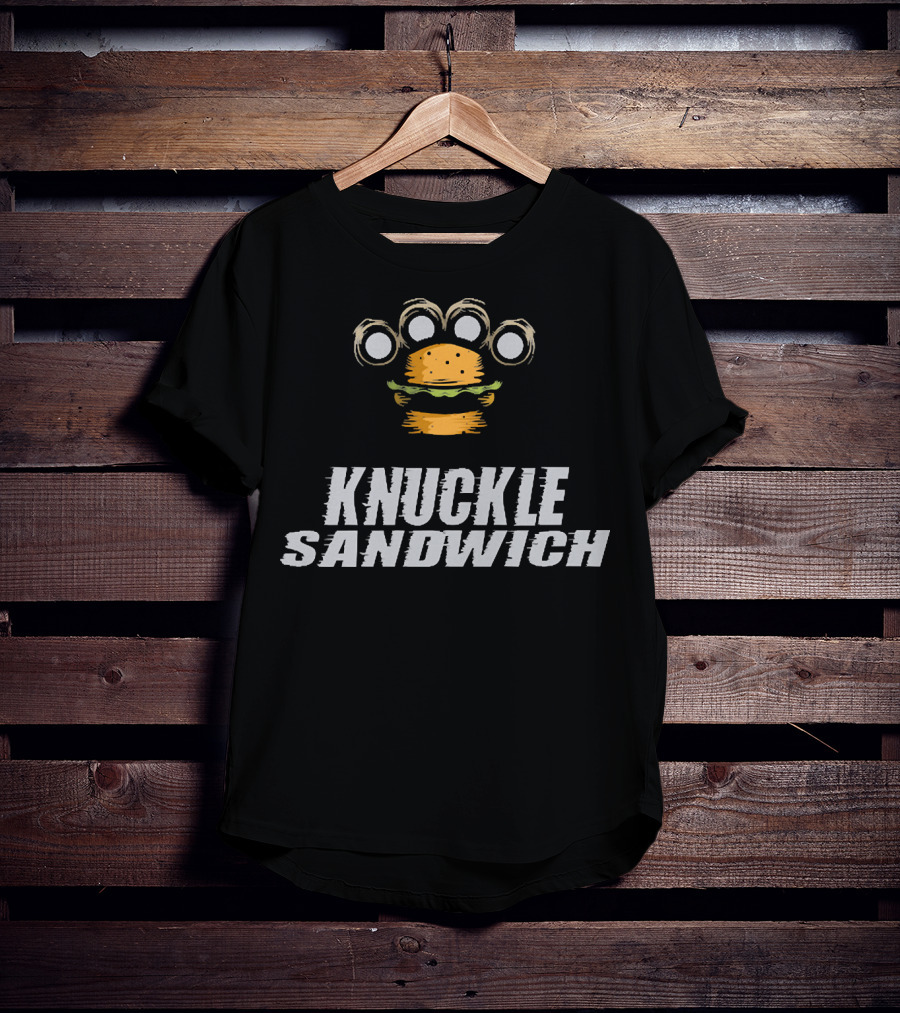Knuckle Sandwich Burger Brass Knuckles T-Shirt