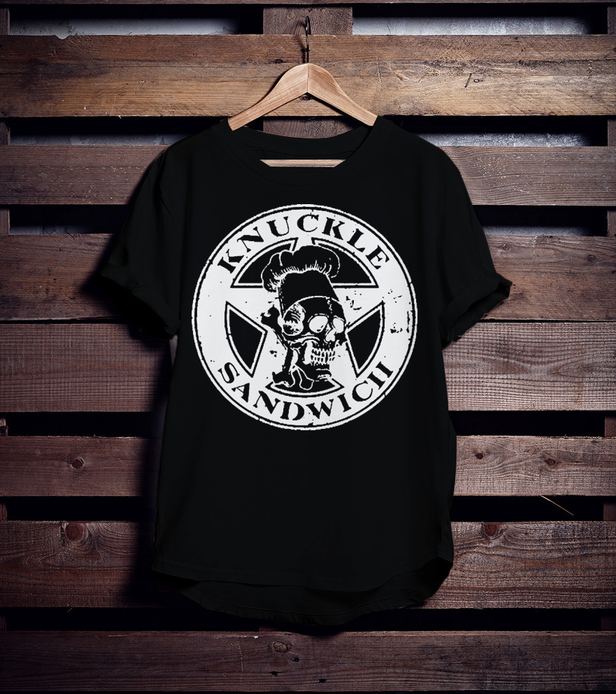 Knuckle Sandwich Skull Chef Emblem T-Shirt