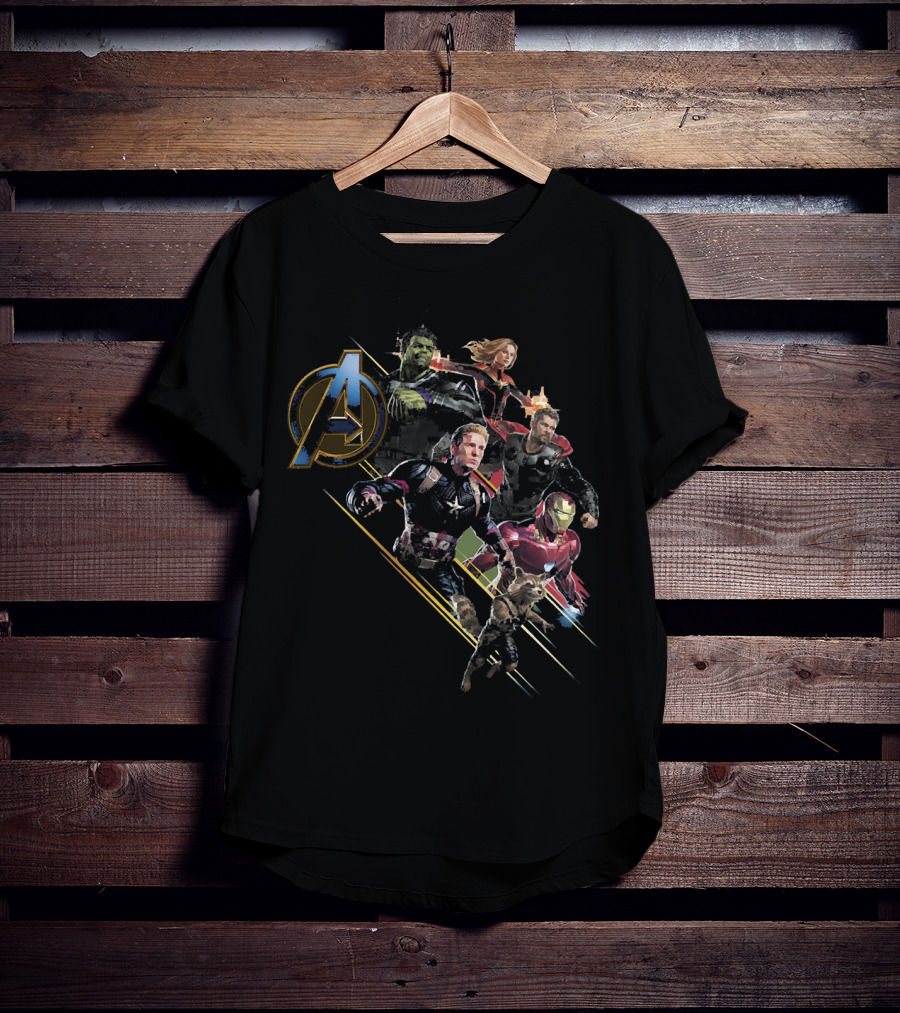 Marvel Avengers Hulk Iron Man Captain America Thor Black Widow T-Shirt