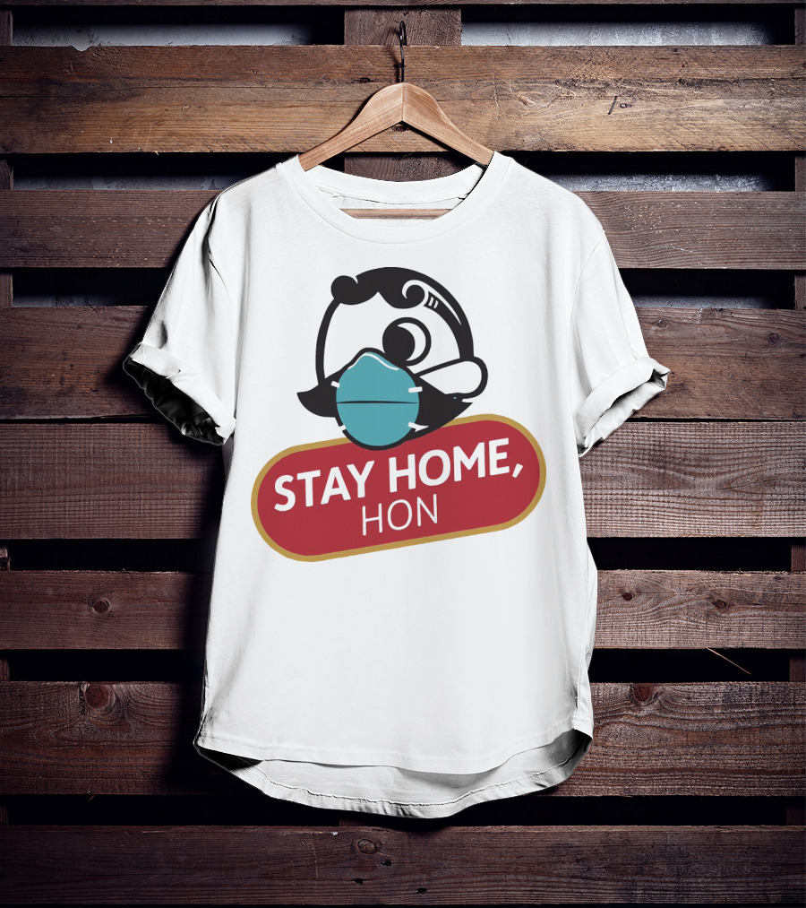 Stay Home Hon Rosie The Riveter Mask T-Shirt