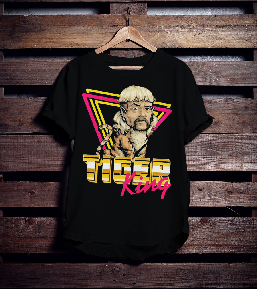 Tiger King Joe Exotic Ladies Vintage Retro Neon T-Shirt