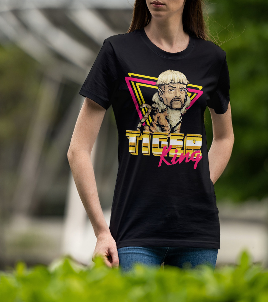 Tiger King Joe Exotic Ladies Vintage Retro Neon T-Shirt