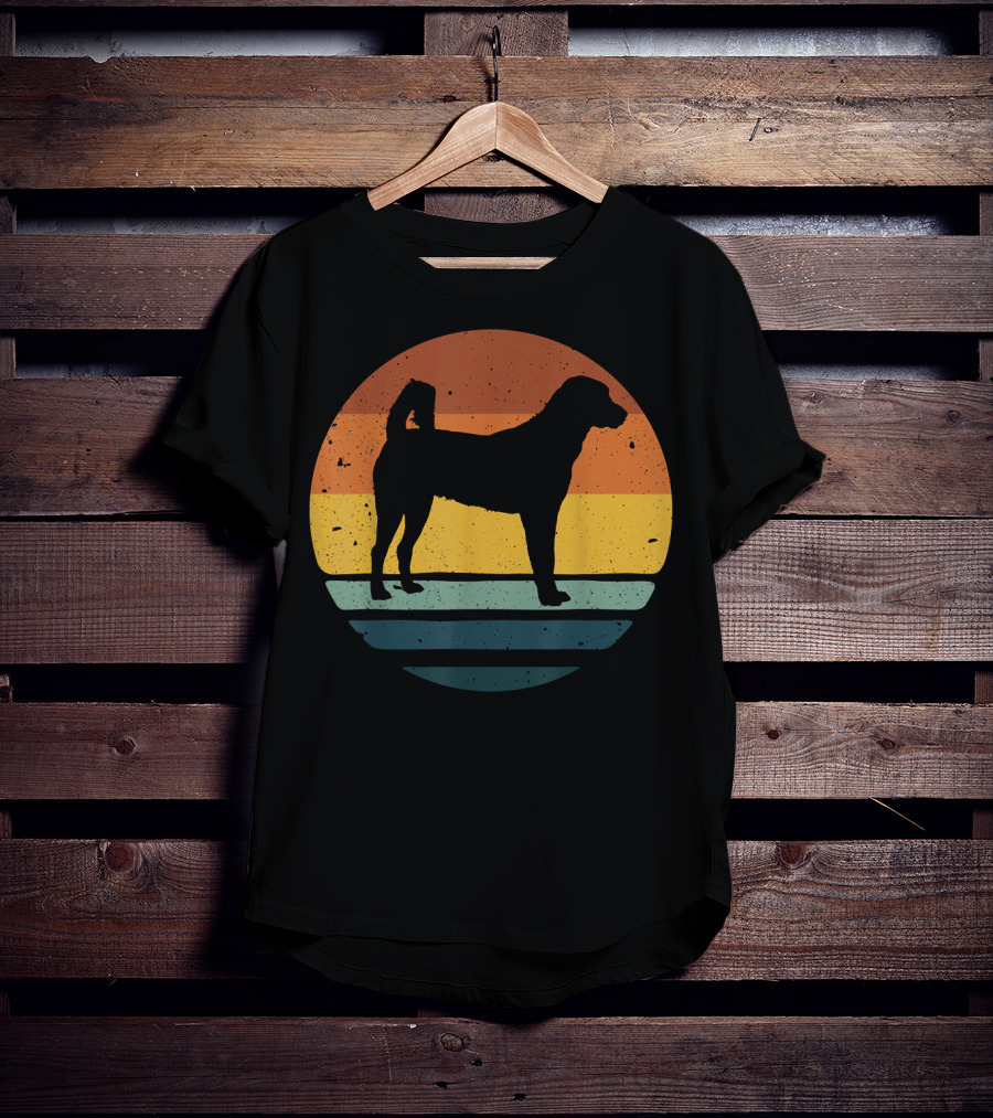 Anatolian Shepherd Vintage Retro Dog Silhouette Sunset 153 T-Shirt