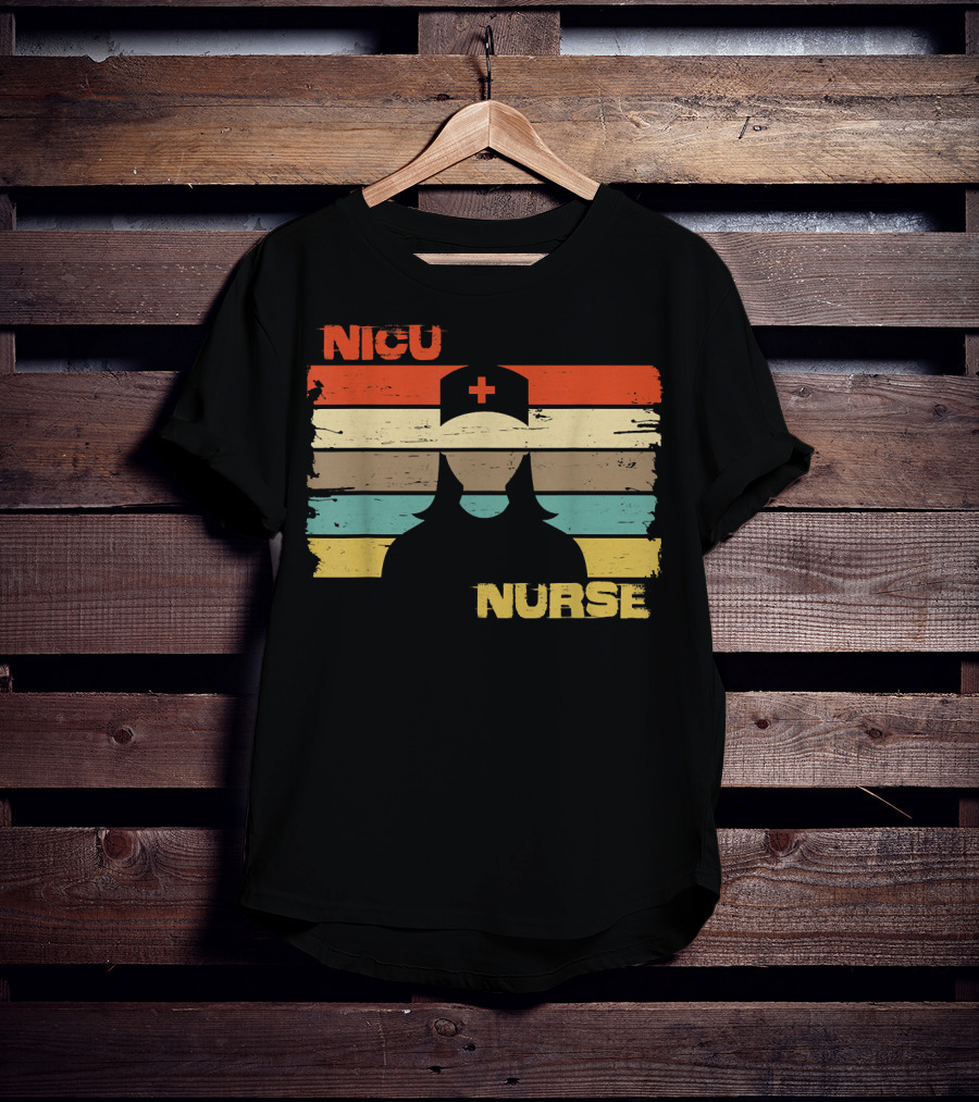 Nicu Nurse Vintage Retro Silhouette 76 T-Shirt