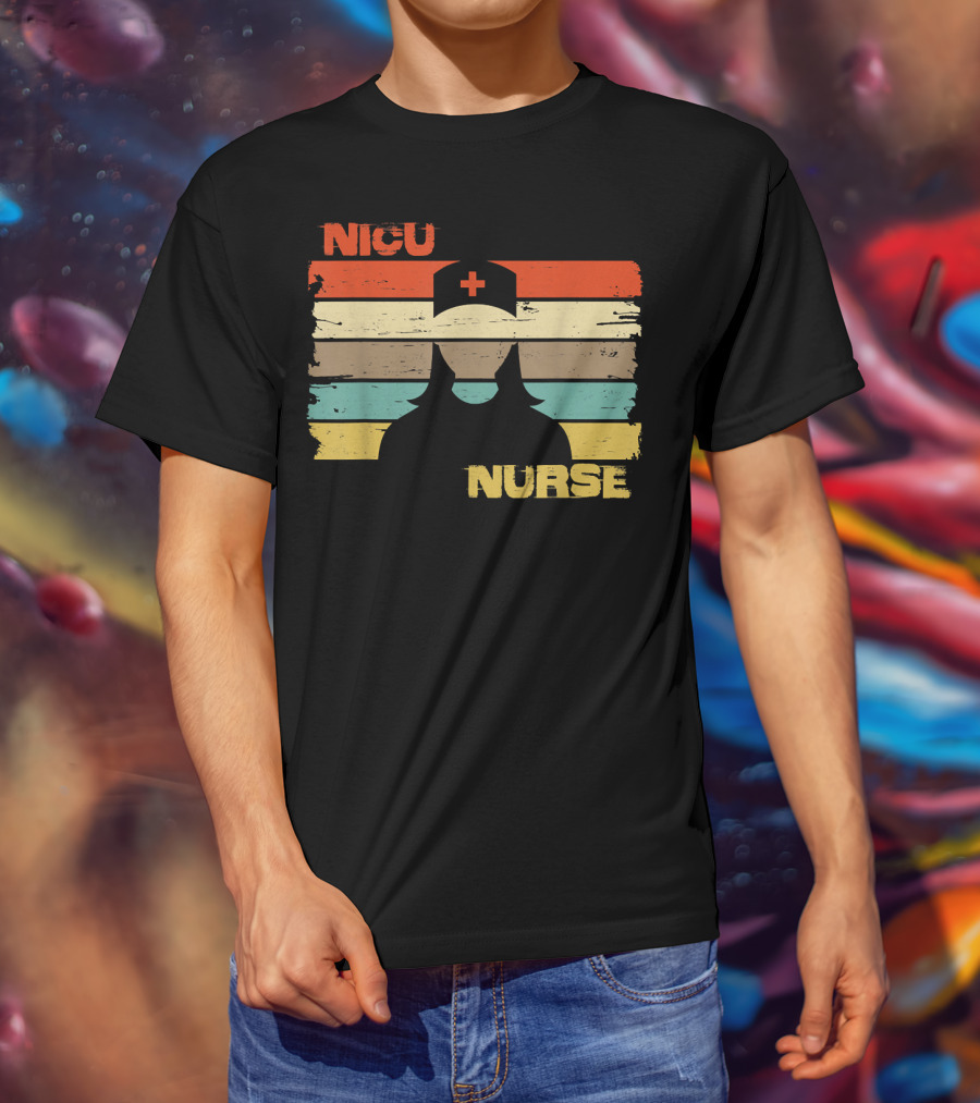 Nicu Nurse Vintage Retro Silhouette 76 T-Shirt