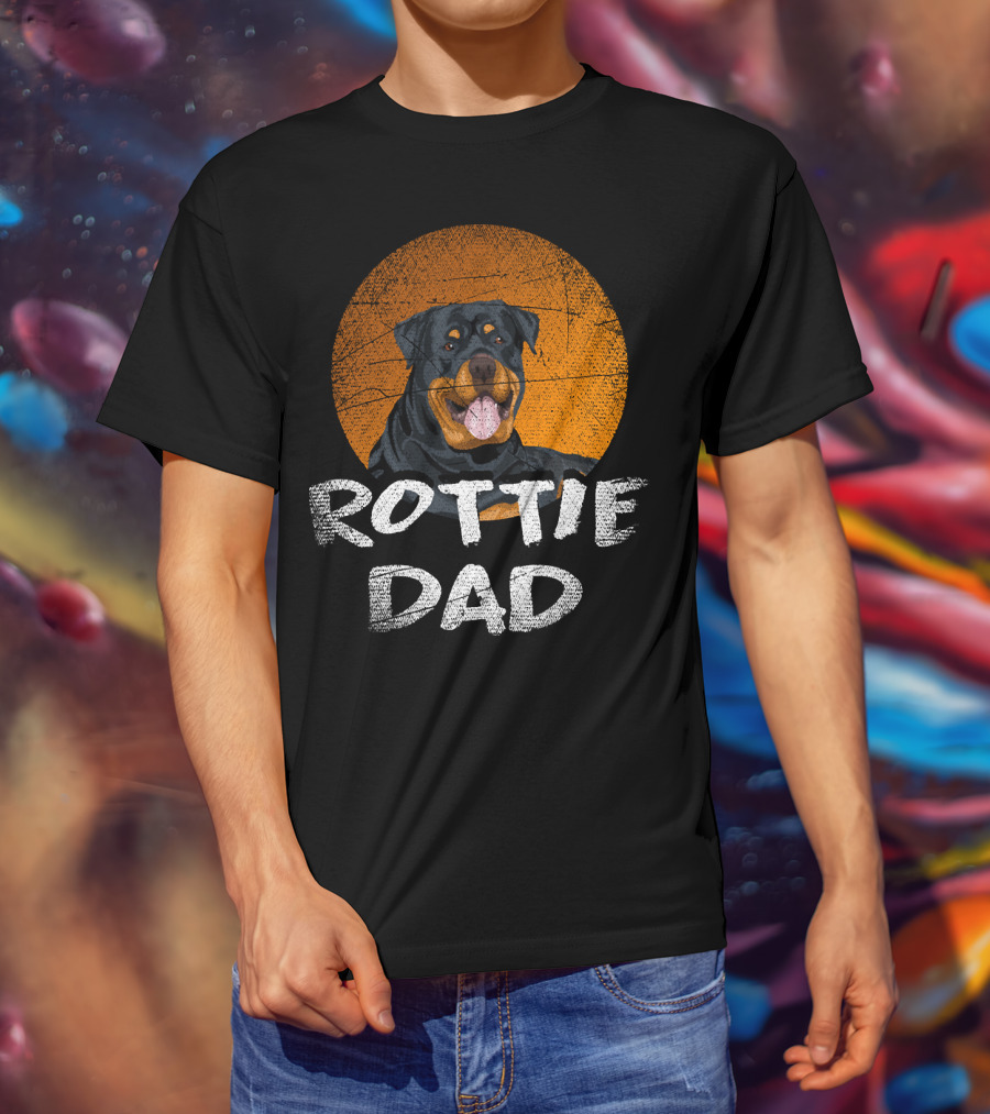 Rottie Dad Rottweiler Dog T-Shirt