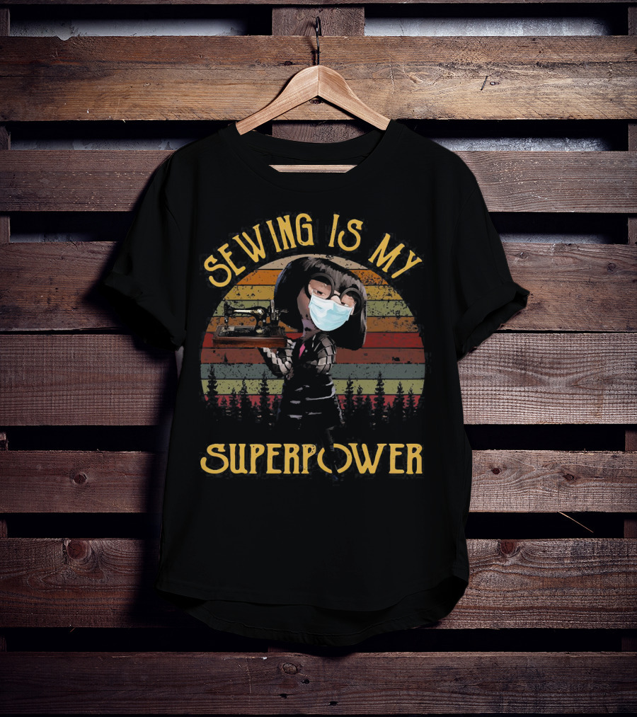 Edna Mode Sewing Machine Face Mask Superpower T-Shirt