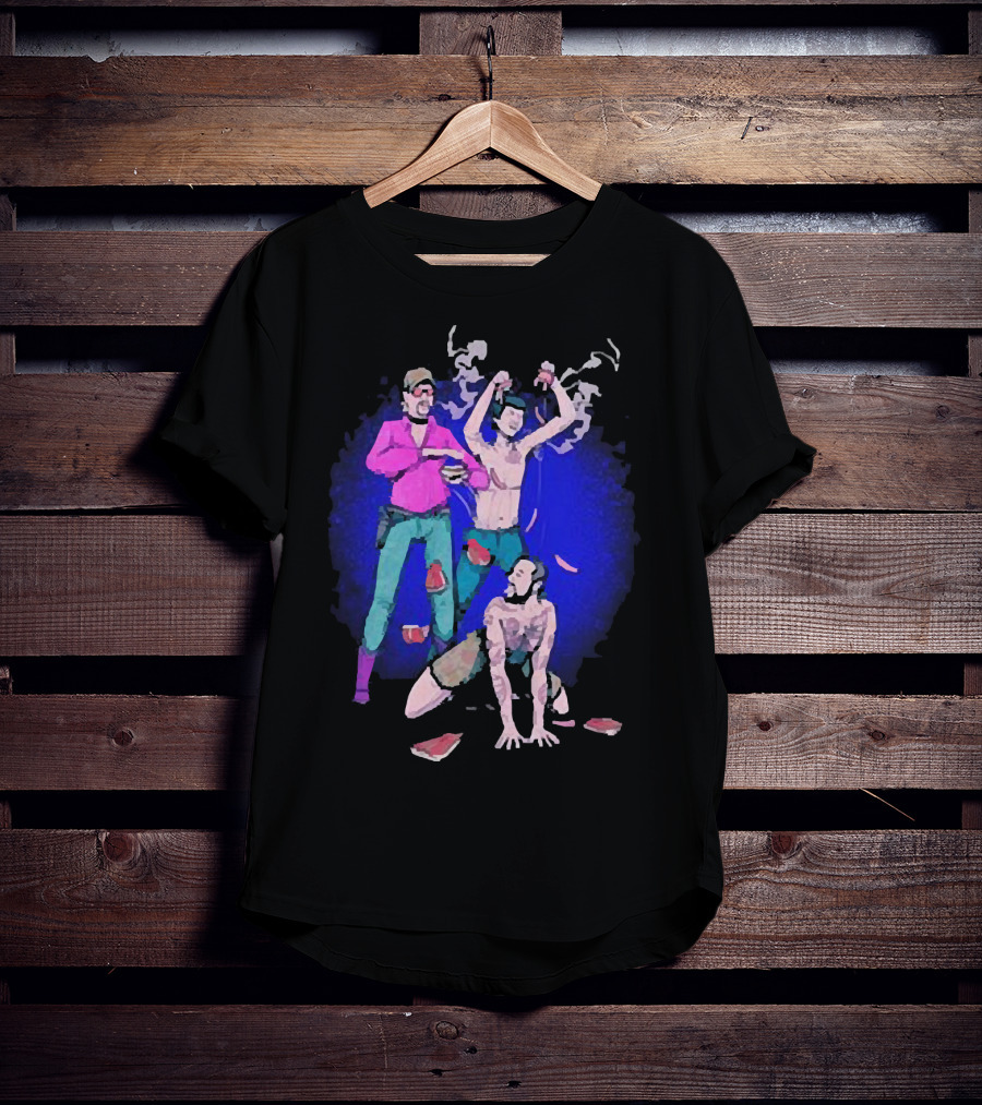 Expired Meat Honeymoon Fine Tattooed Figures In Dance With Floating Meat T-Shirt
