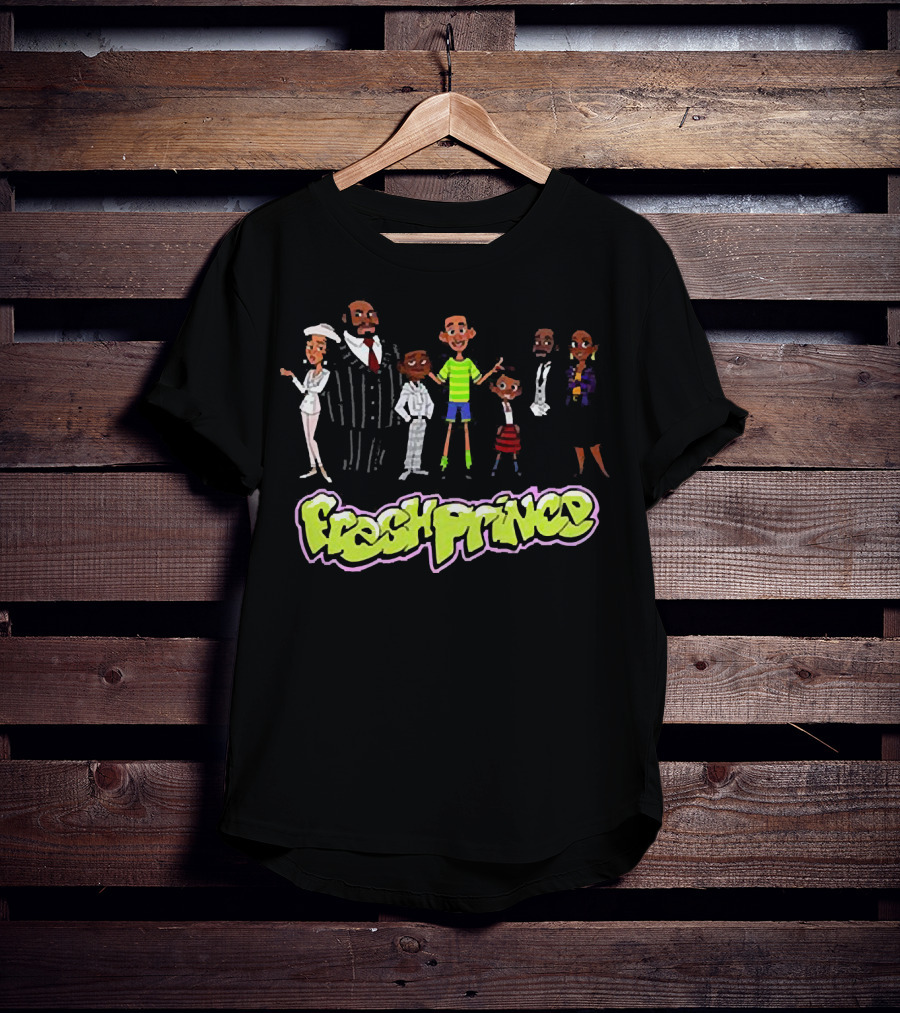 Fresh Prince Characters Cartoon Family T-Shirt