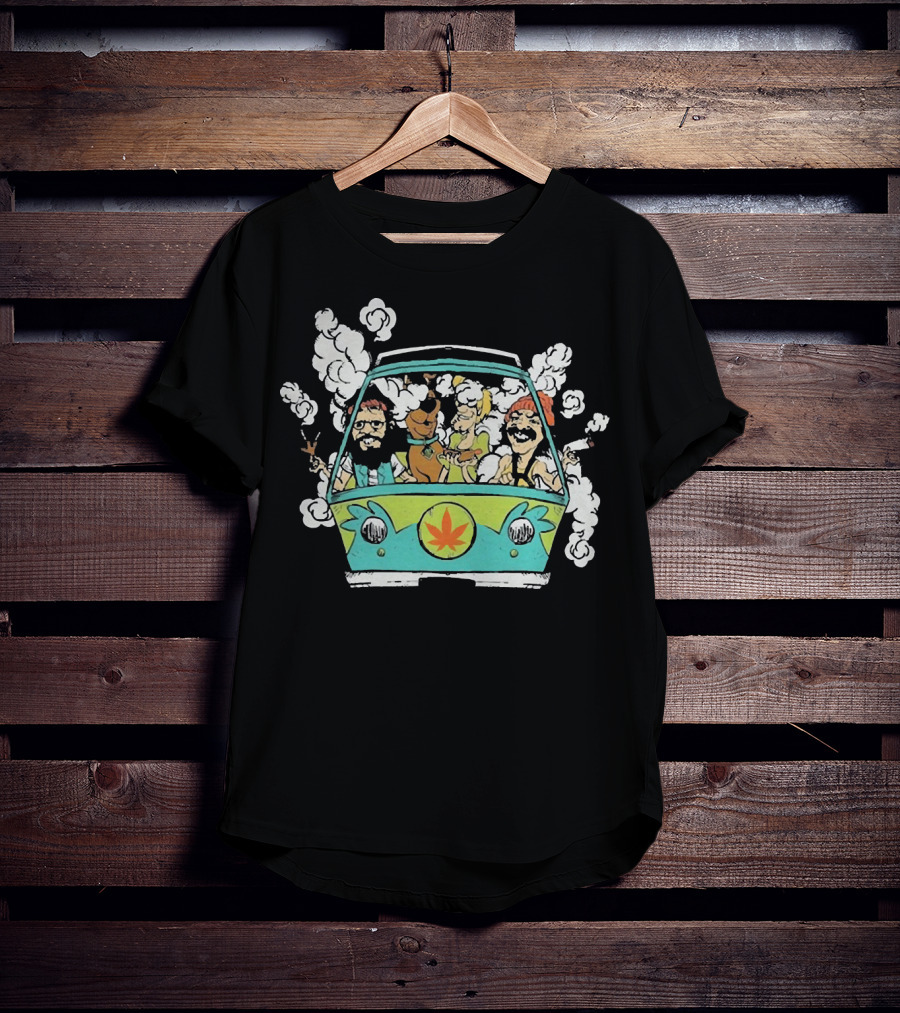 Cheech And Chong Scooby Doo Mystery Machine Smoke Adventure T-Shirt
