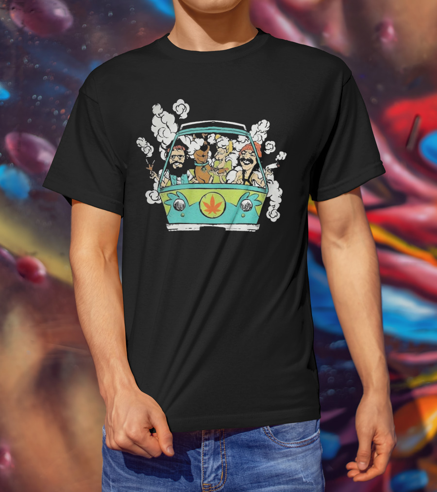 Cheech And Chong Scooby Doo Mystery Machine Smoke Adventure T-Shirt