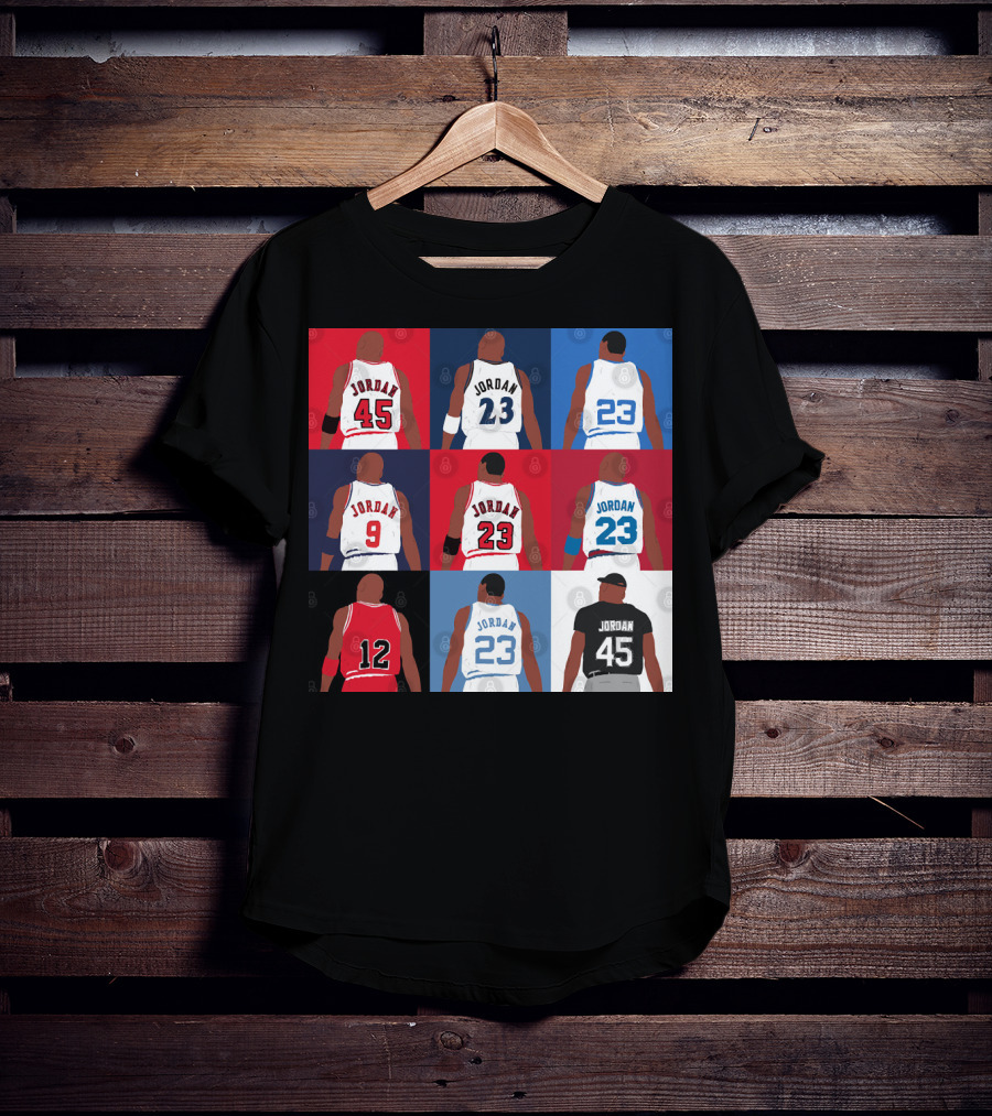 Michael Jordan Number Grid 23 45 9 12 T-Shirt