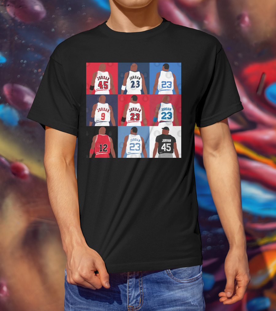 Michael Jordan Number Grid 23 45 9 12 T-Shirt