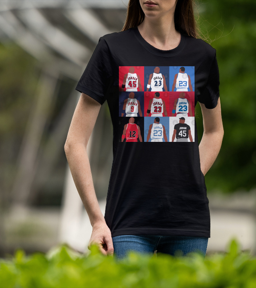 Michael Jordan Number Grid 23 45 9 12 T-Shirt