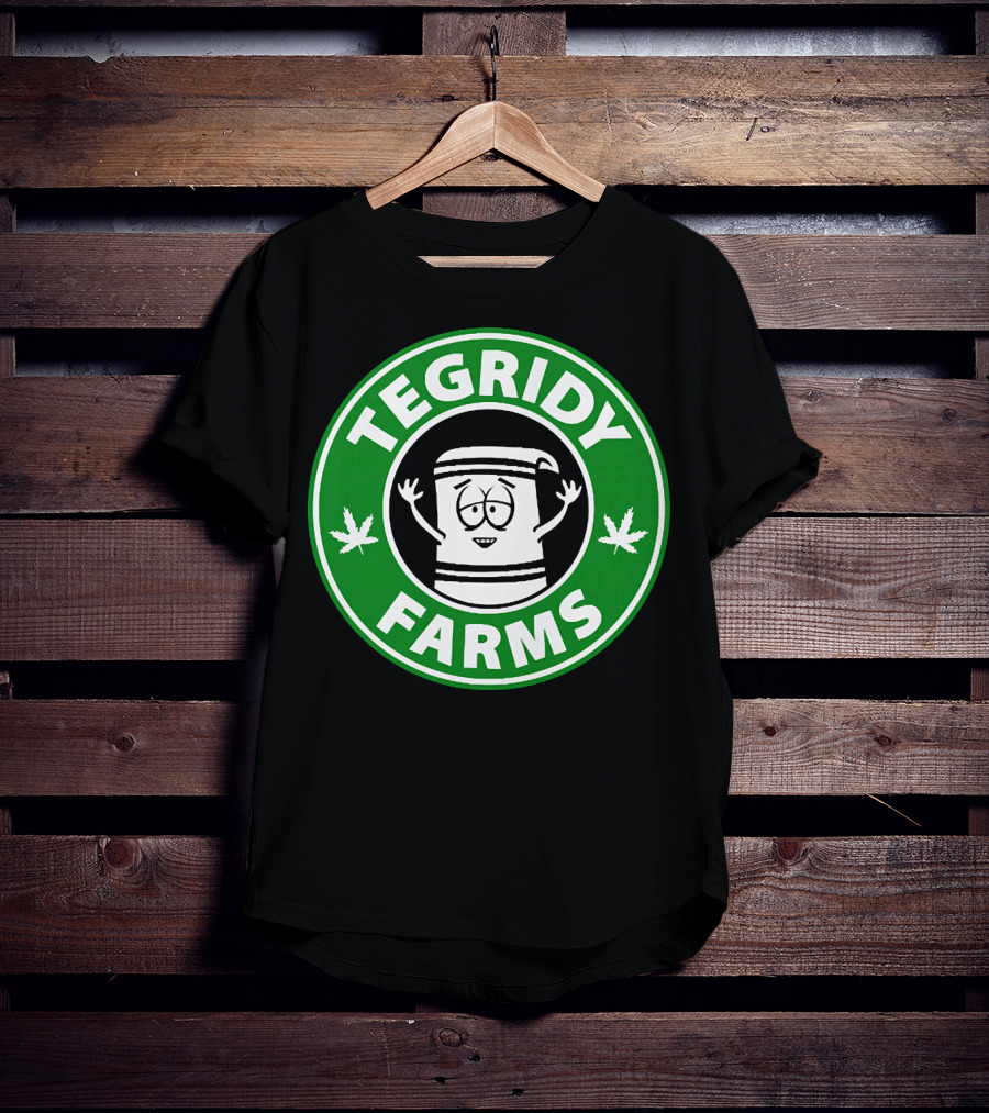 Tegridy Farms South Park Towelie Logo Cannabis Comedy T-Shirt