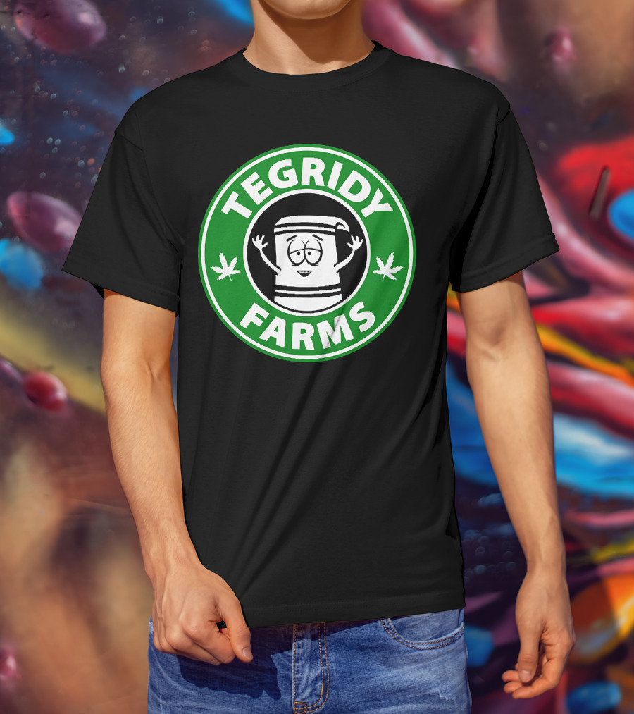 Tegridy Farms South Park Towelie Logo Cannabis Comedy T-Shirt