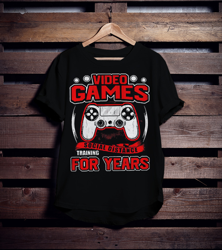 Video Games Social Distance Training For Years Controller T-Shirt