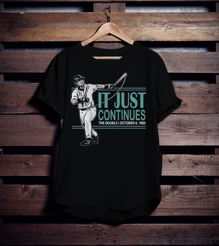 IT JUST CONTINUES The Double I October 8 1995 Baseball Player T-Shirt