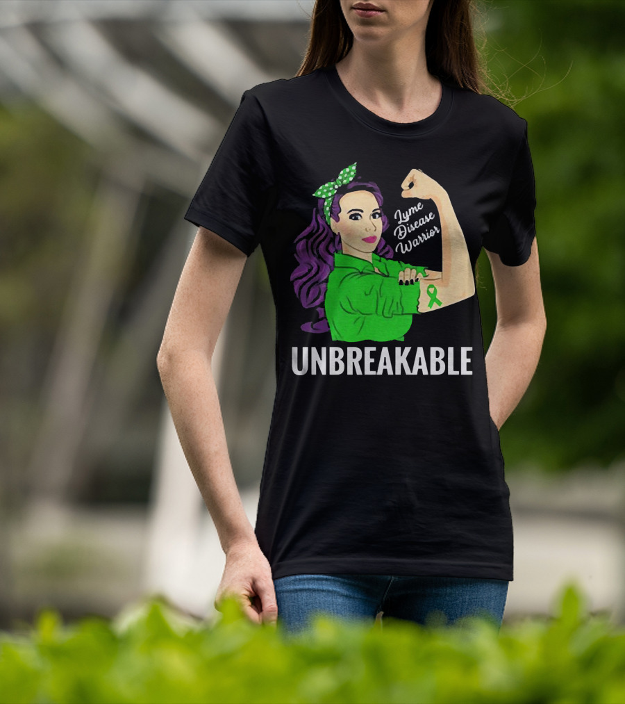 Lyme Disease Warrior Unbreakable Woman T-Shirt
