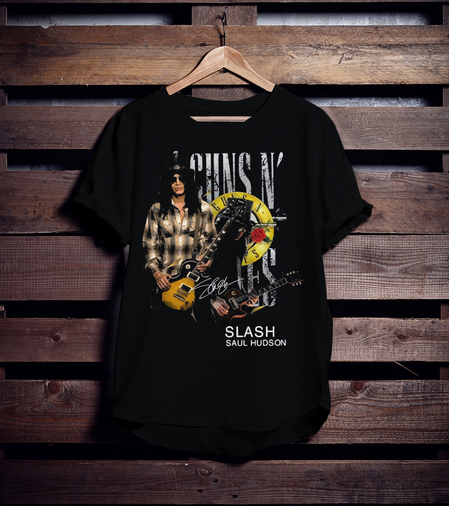 Guns N’ Roses Slash Saul Hudson Signature Image T-Shirt
