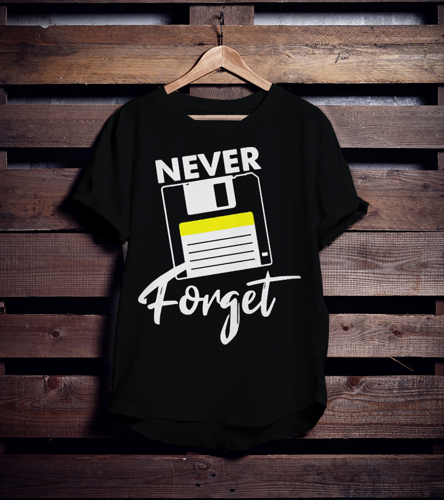 Never Forget Nerd Nerds Floppy Disk T-Shirt