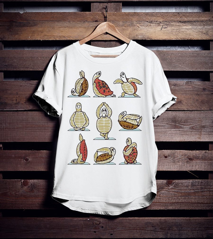 Turtle Yoga Poses Collection T-Shirt