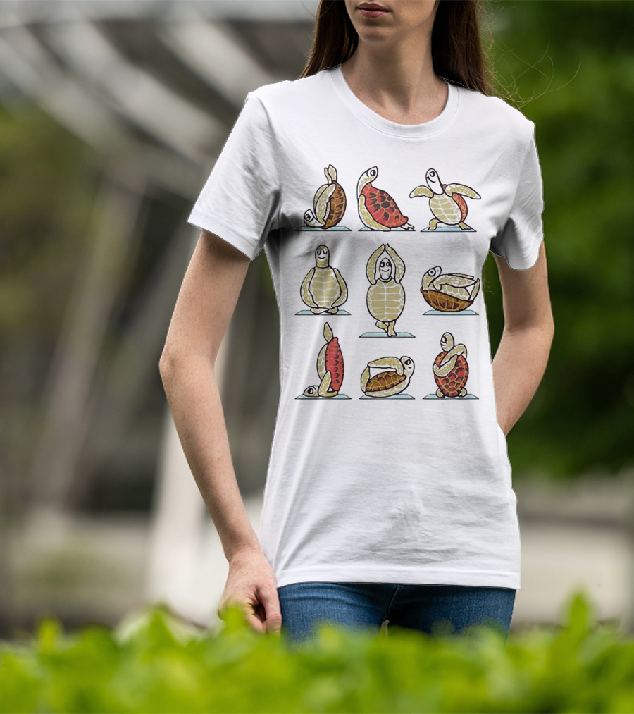 Turtle Yoga Poses Collection T-Shirt