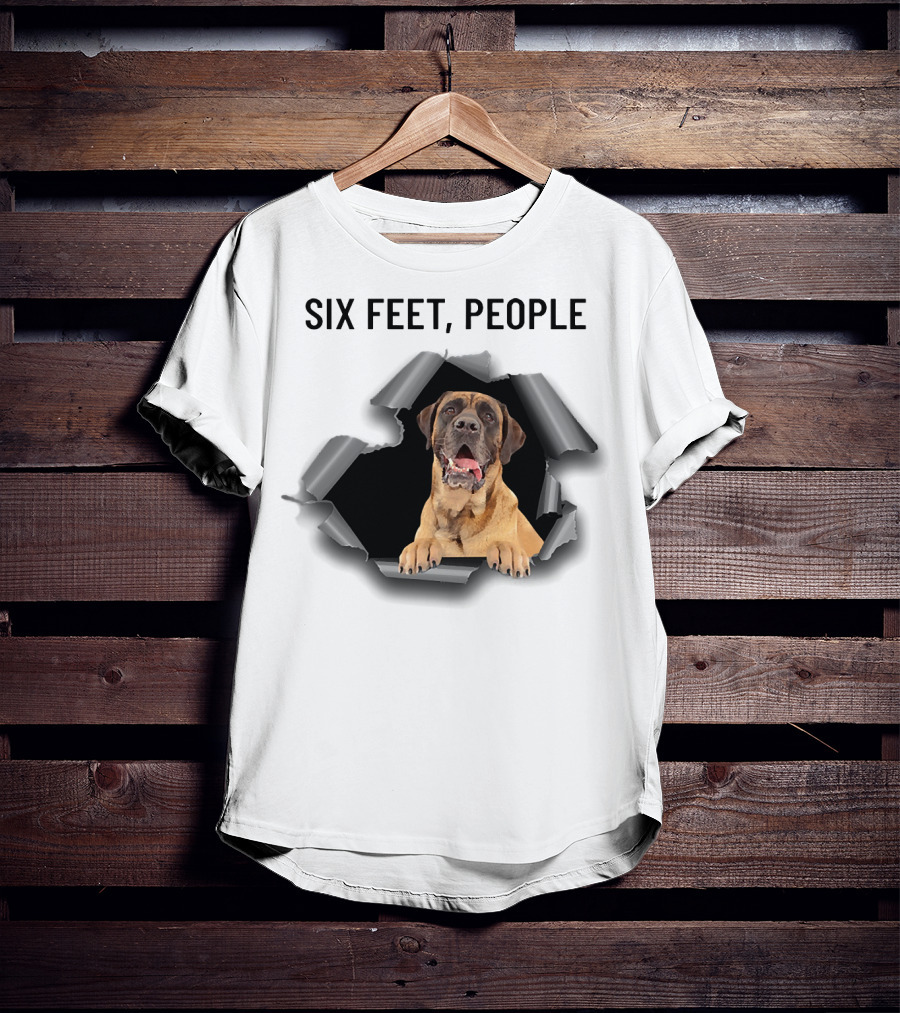 Six Feet People English Mastiff Ripping Through T-Shirt