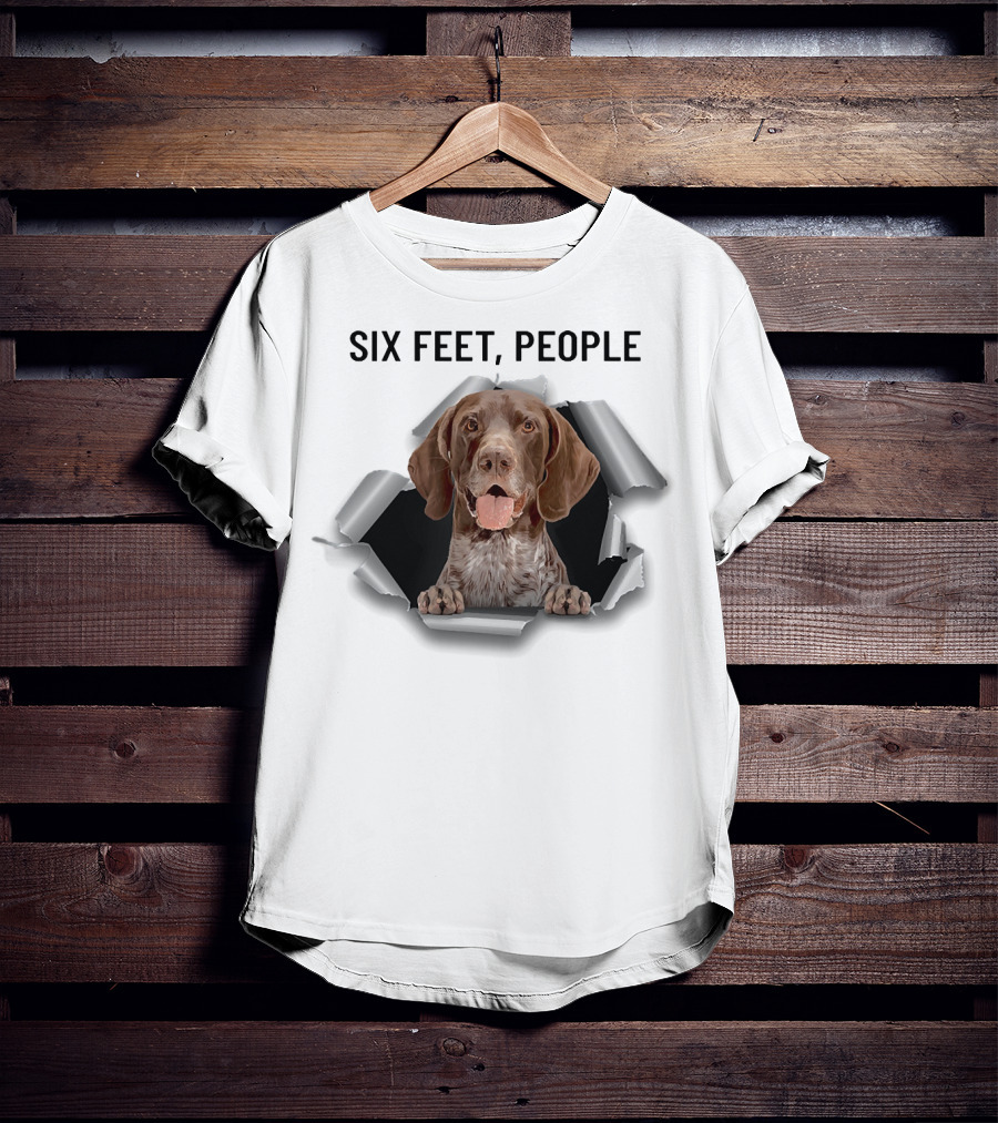 Six Feet People German Shepherd Pointer Torn Ripper T-Shirt