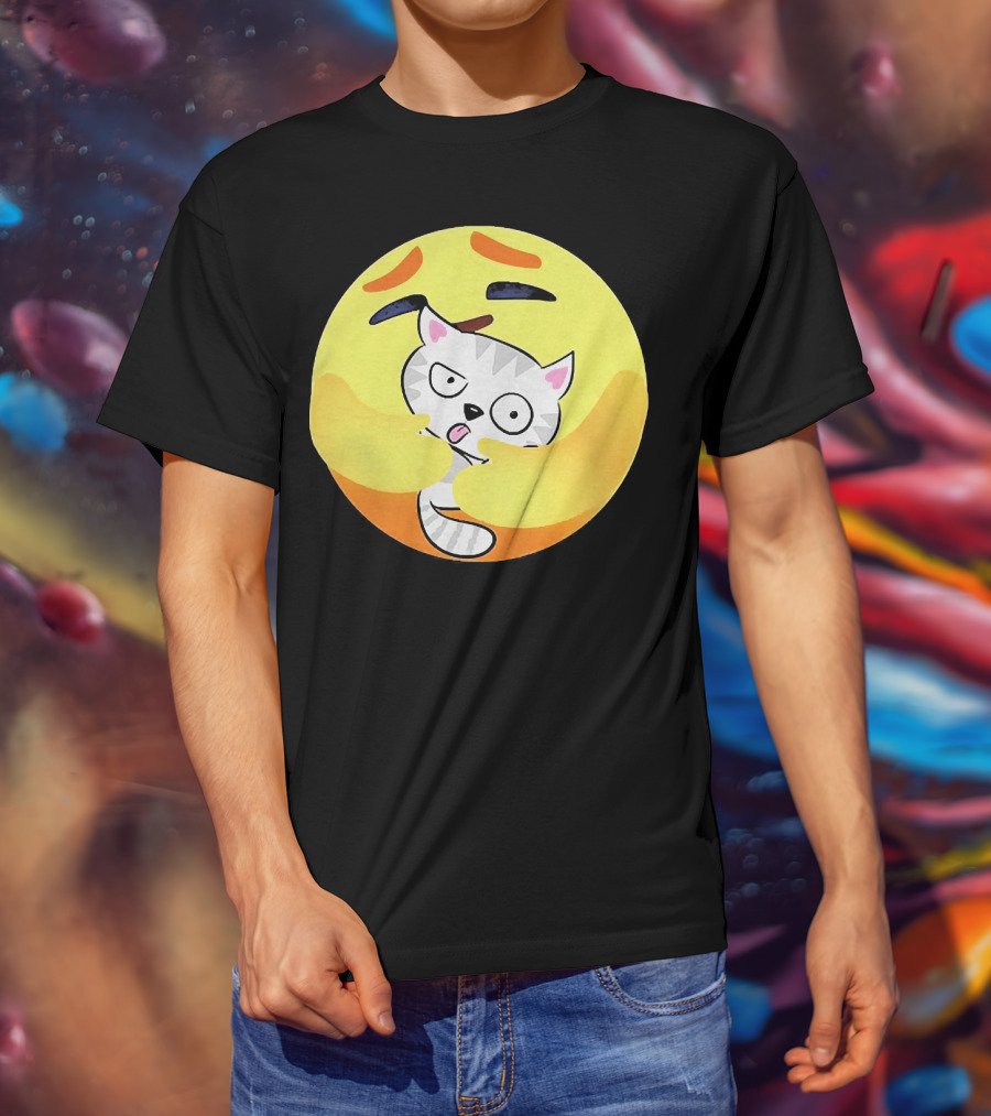 Icon Care Emoji Embrace Cat T-Shirt