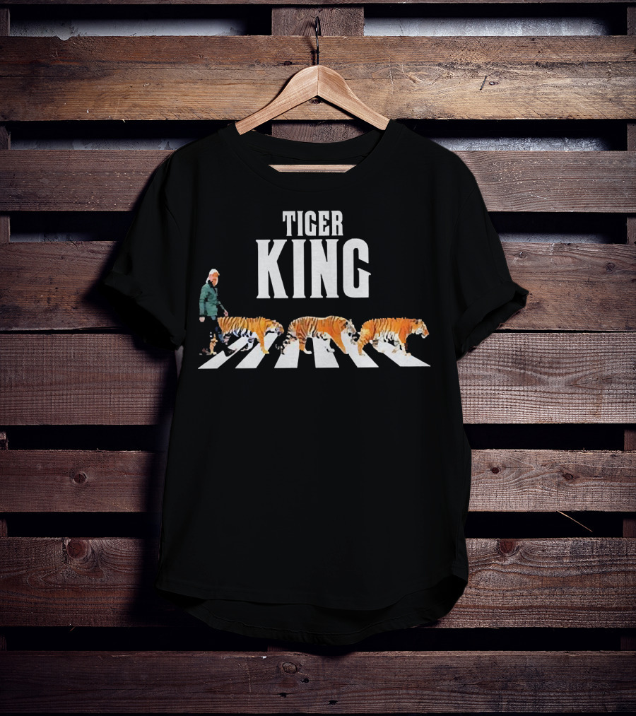 Tiger King Abbey Road Parody With Joe Exotic And Tigers T-Shirt