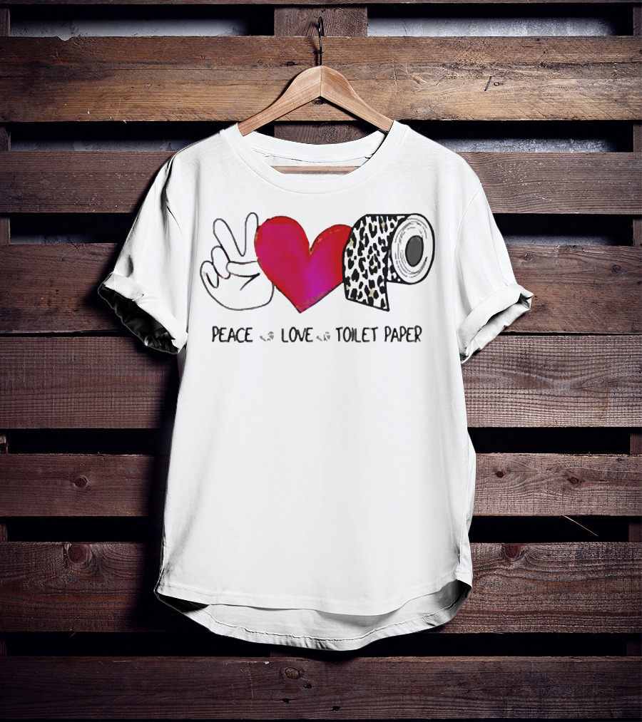 Peace Love Toilet Paper Leopard Print T-Shirt