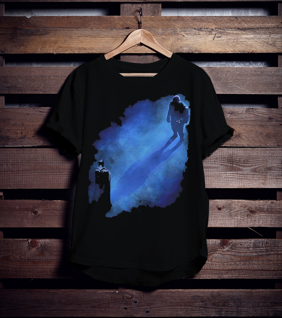 Batman Versus Thanos Blue Shadow Showdown T-Shirt
