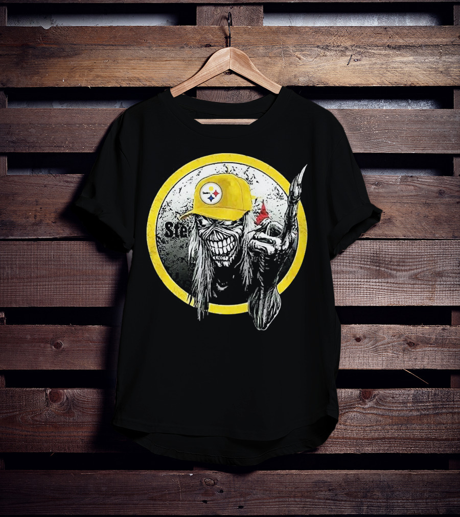 Pittsburgh Steelers Skull Fan T-Shirt
